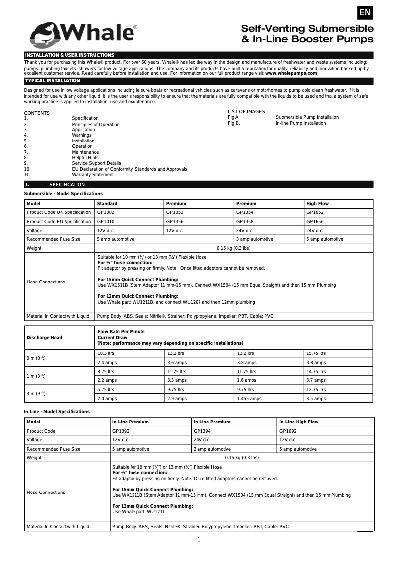 Image de la première page du manuel de l'appareil GP1352