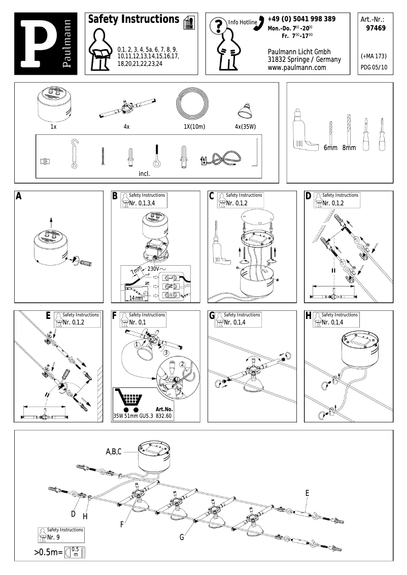 Page 1 de la notice Manuel utilisateur Paulmann Togo 974.69