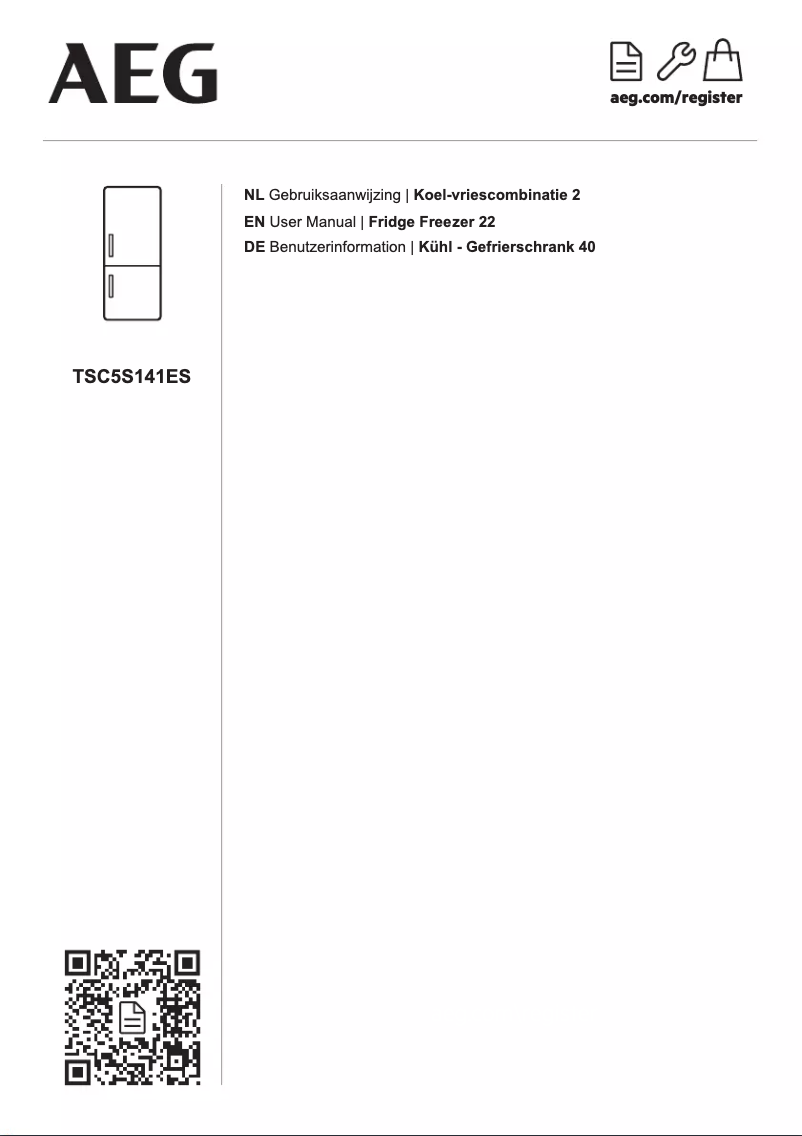 Page n°1 - Manuel utilisateur AEG TSC5S141ES