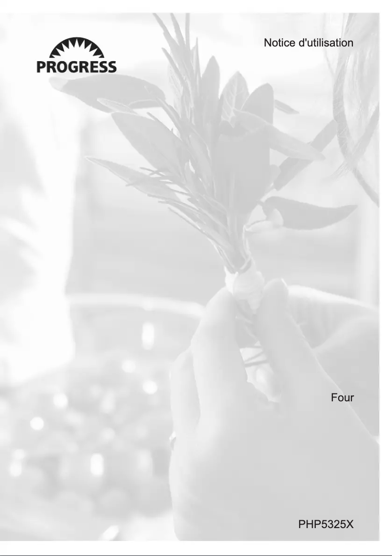 Page n°1 - Manuel utilisateur Progress PHP5325X