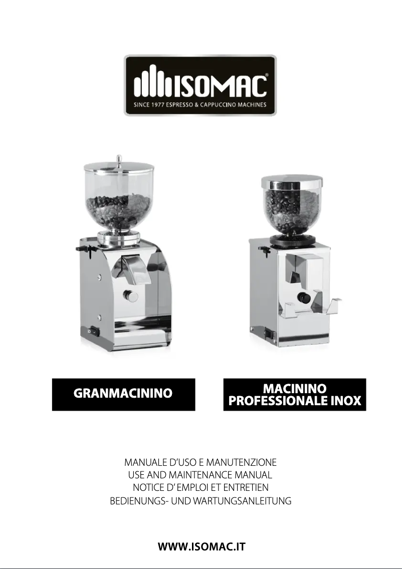 Image de la première page du manuel de l'appareil Granmacinino