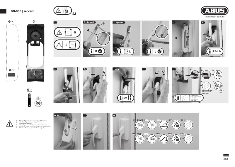 Image de la première page du manuel de l'appareil FO 400 E