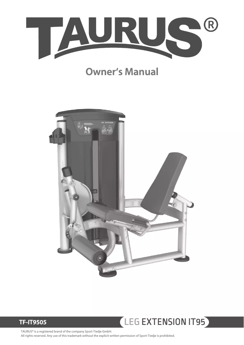 Page n°1 - Manuel utilisateur Taurus Leg Extension IT95