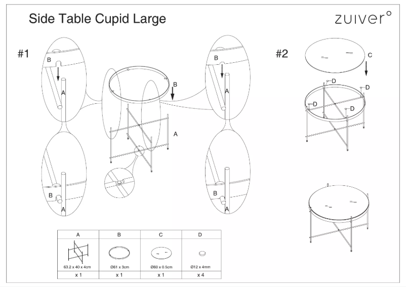 Page 1 de la notice Manuel utilisateur Zuiver Cupid Large