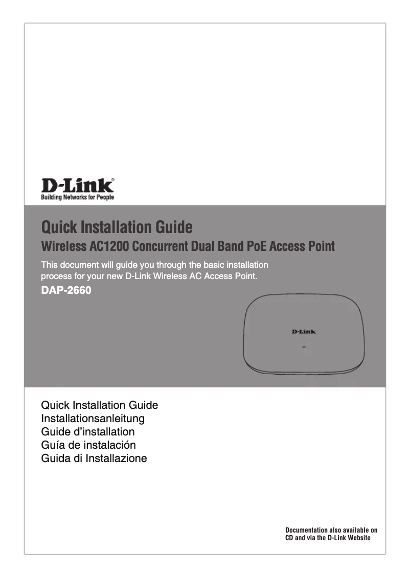Page 1 de la notice Manuel utilisateur D-Link DAP-2662