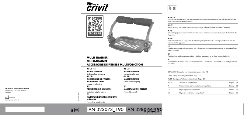 Page n°1 - Manuel utilisateur Crivit IAN 323073