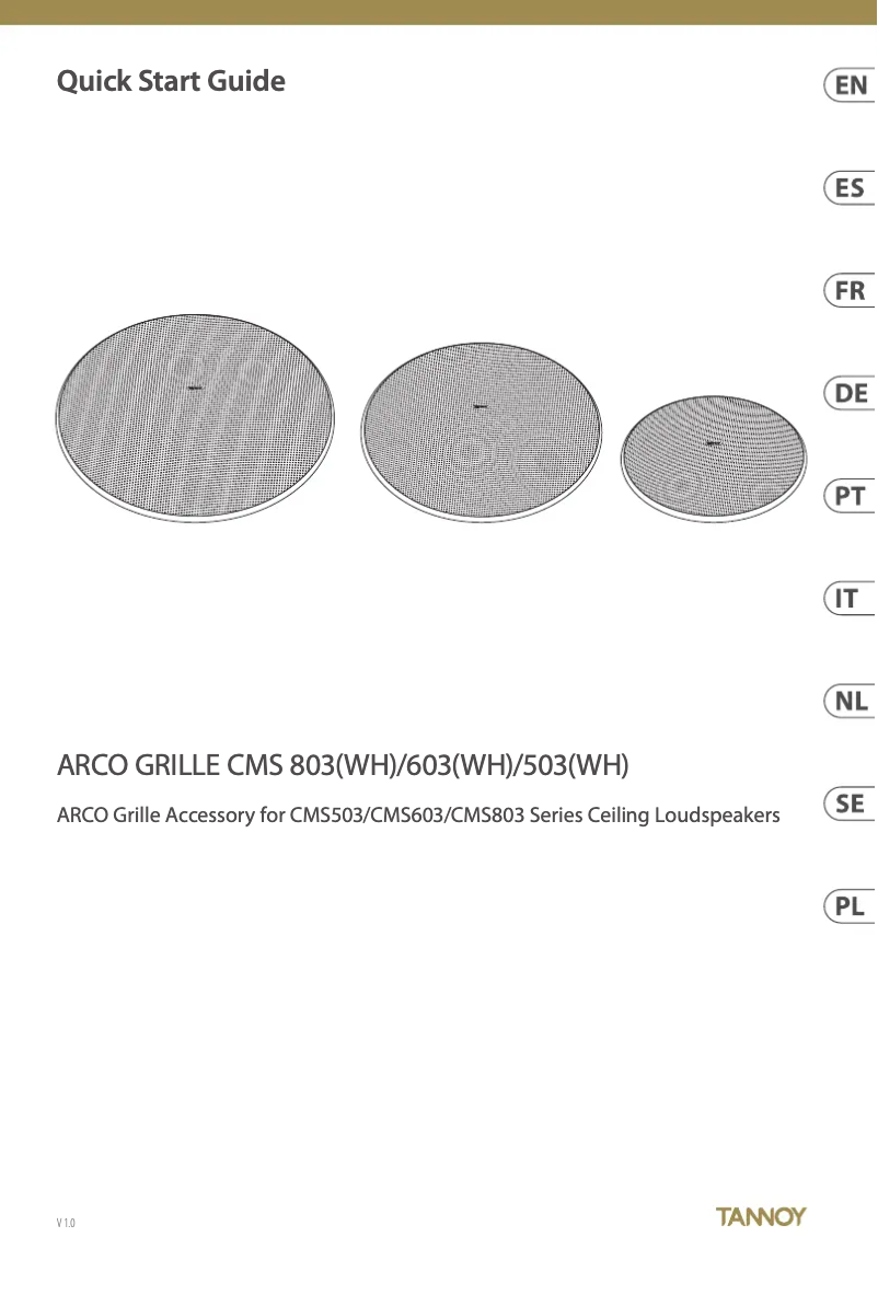 Image de la première page du manuel de l'appareil ARCO GRILLE CMS 603-WH