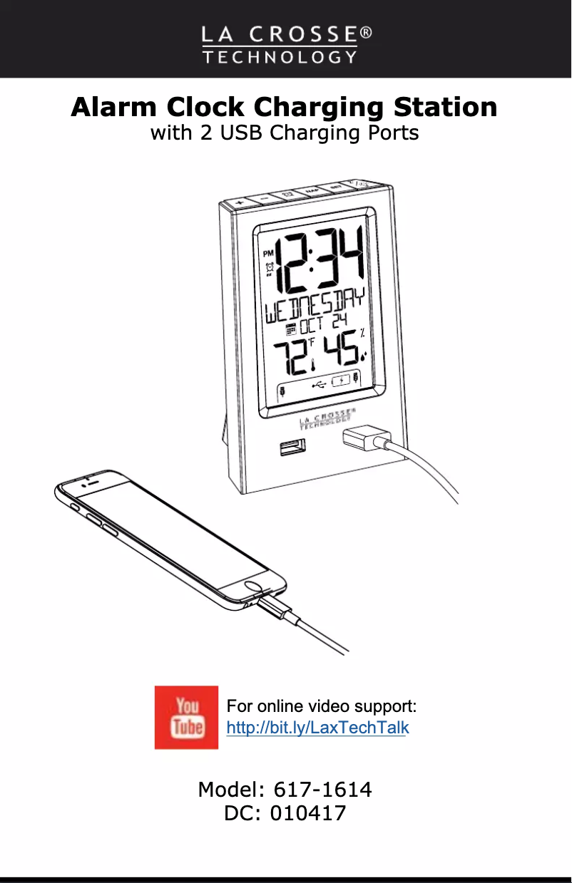 Page 1 de la notice Manuel utilisateur La Crosse Technology 617-1614