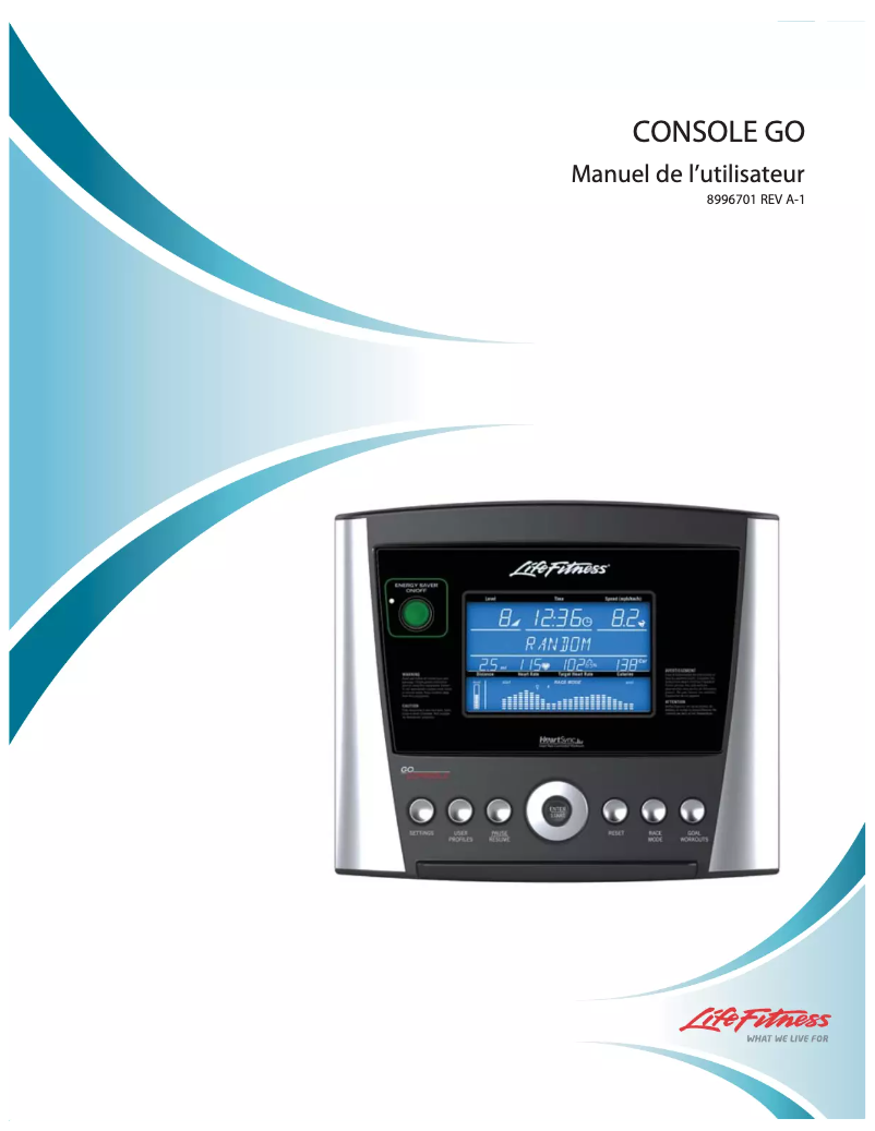 Página 1 del manual Manual de usuario Life Fitness X1 Go