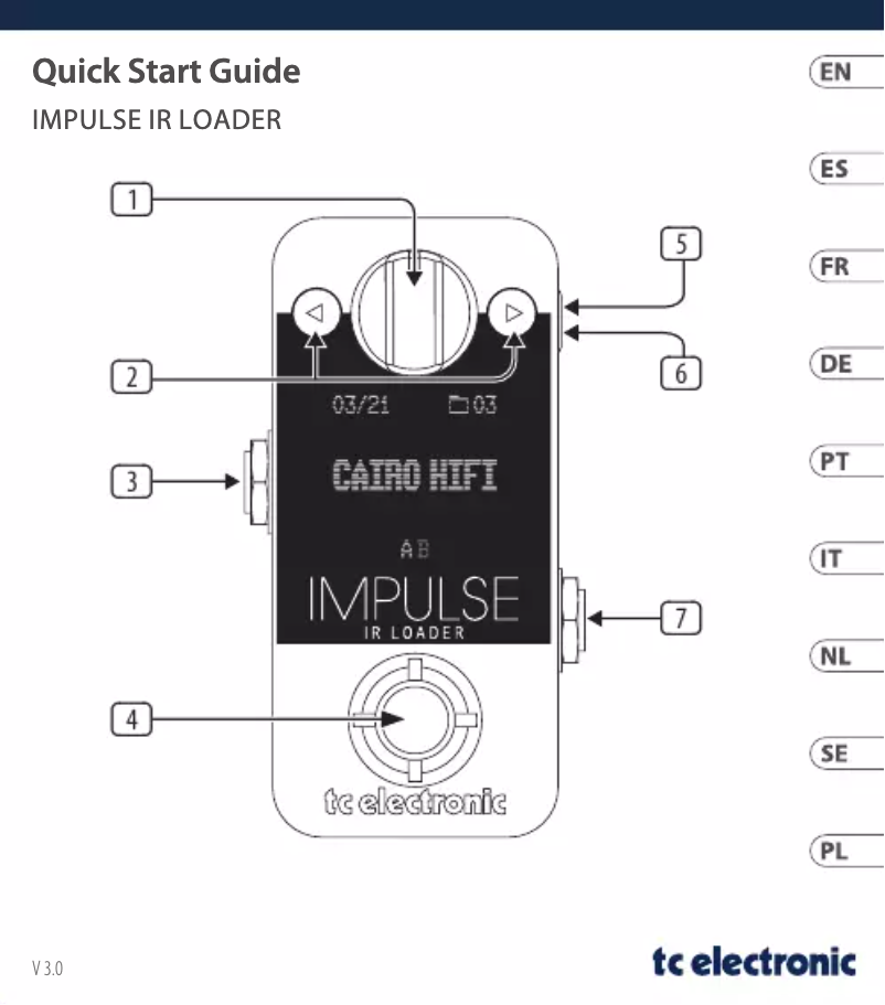 Page n°1 - Guide de démarrage rapide TC Electronic Impulse IR Loader