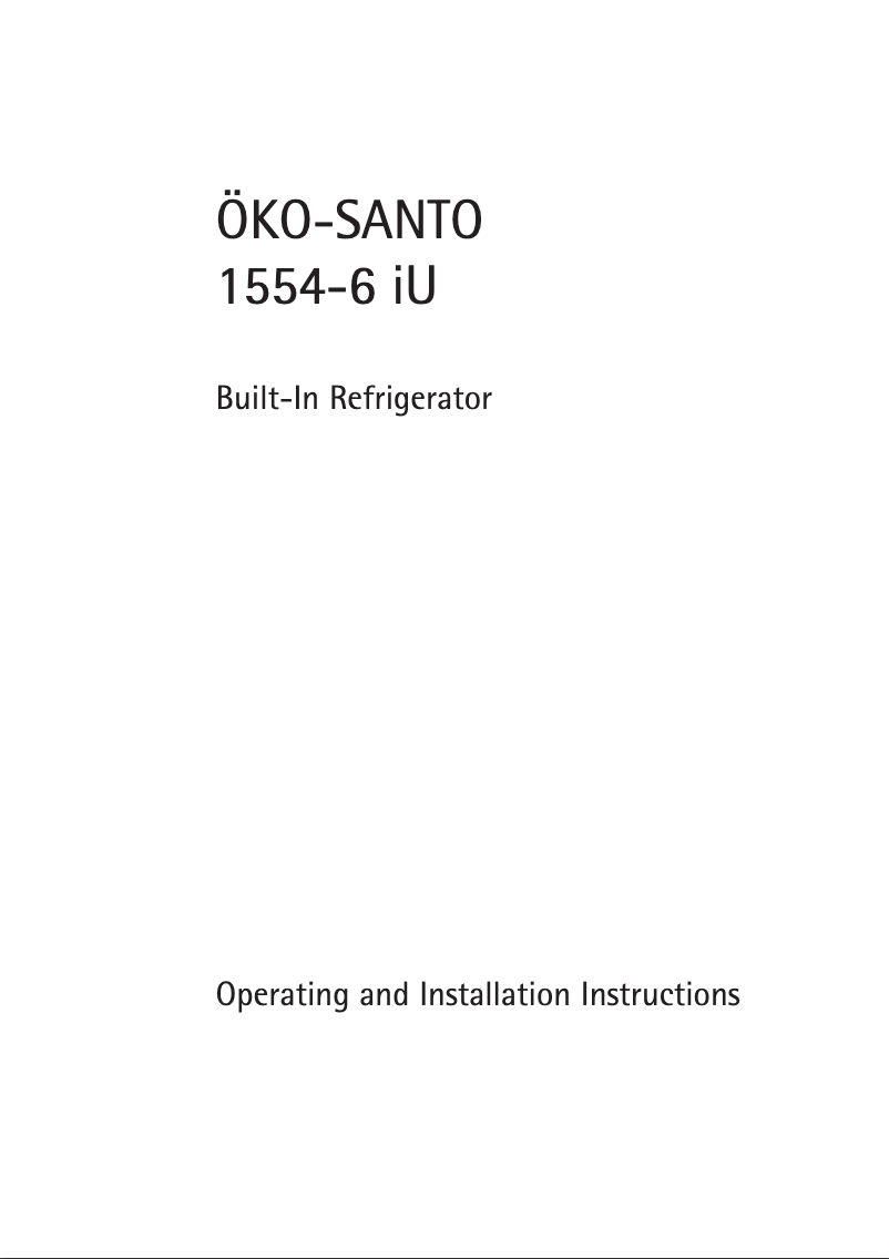 Page 1 de la notice Manuel utilisateur AEG Santo 1554-6iU