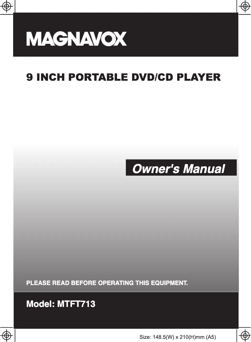 Image de la première page du manuel de l'appareil MTFT713
