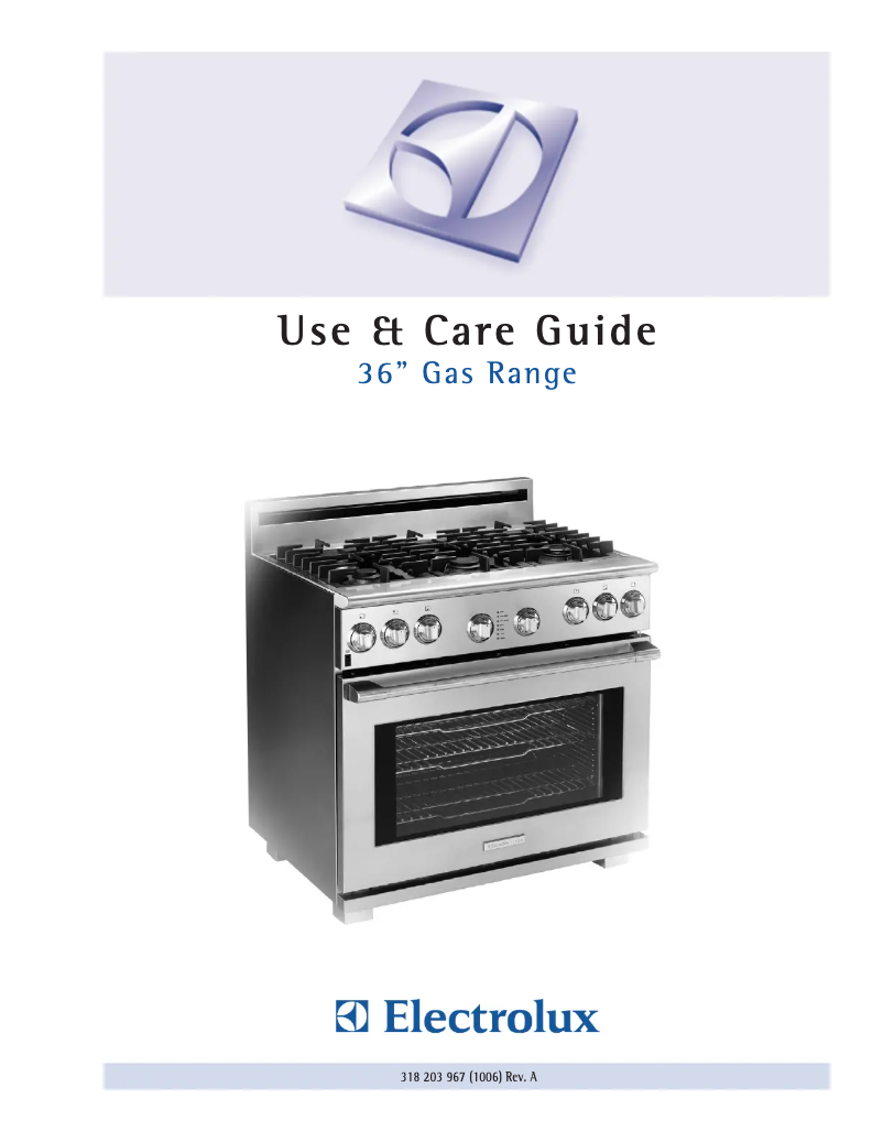 Page 1 de la notice Manuel utilisateur Electrolux E36GF76JPS