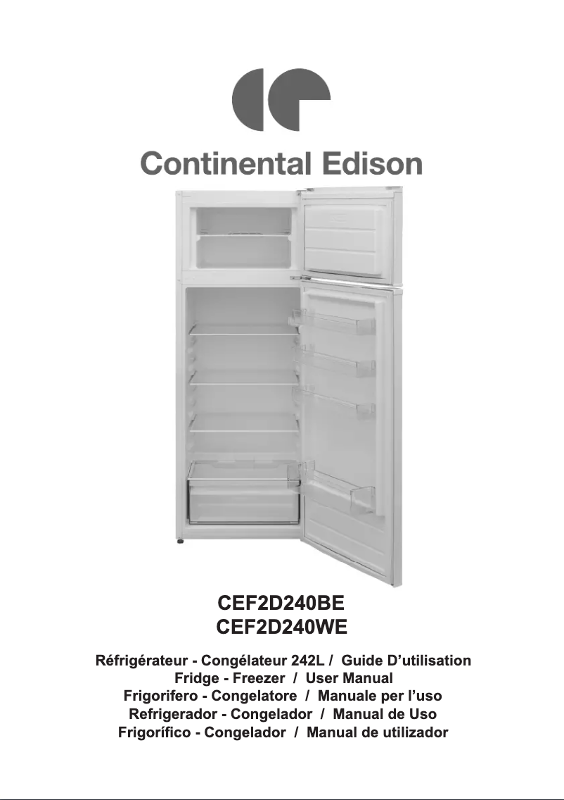 Page n°1 - Manuel utilisateur Continental Edison CEF2D240BE