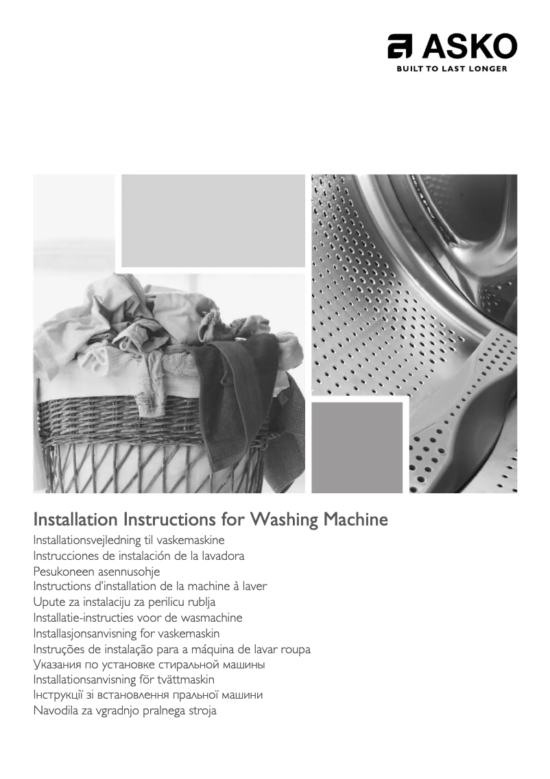 Page n°1 - Manuel utilisateur Asko W6884-ECO