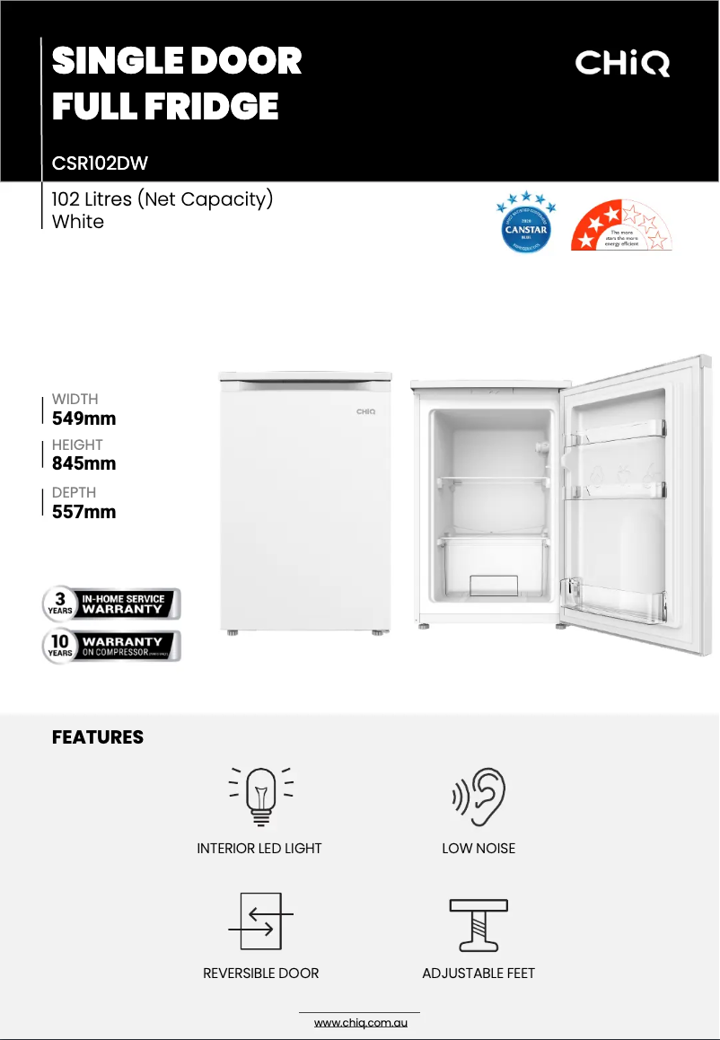 Image de la première page du manuel de l'appareil CSR102DW