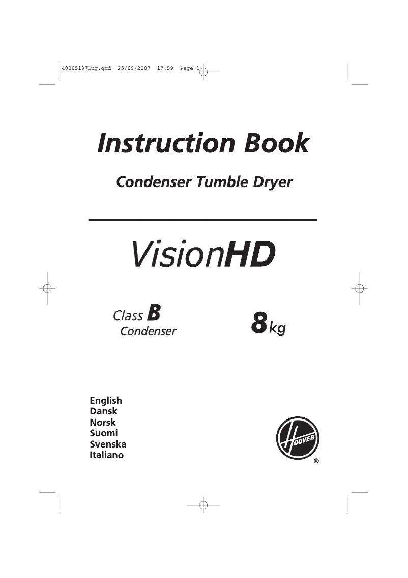 Page n°1 - Manuel utilisateur Hoover VHC 360T-84