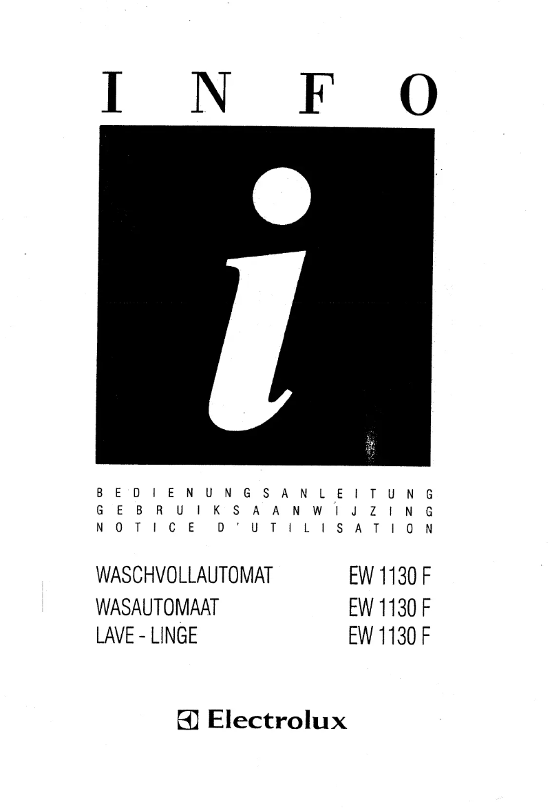 Image de la première page du manuel de l'appareil EW 1130F
