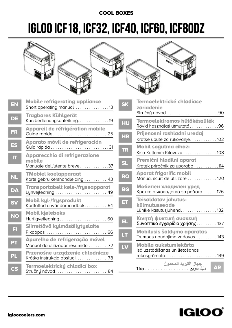 Página 1 del manual Manual de usuario Igloo ICF80DZ