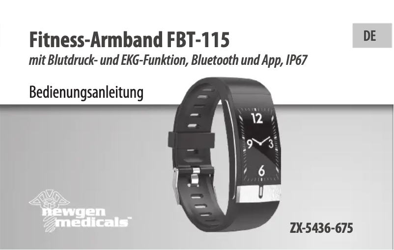 Page n°1 - Manuel utilisateur Newgen Medicals FBT-115