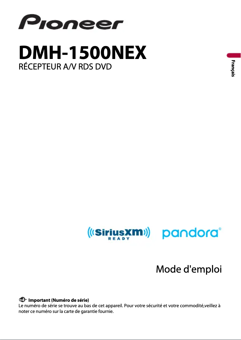 Page n°1 - Manuel utilisateur Pioneer DMH-1500NEX