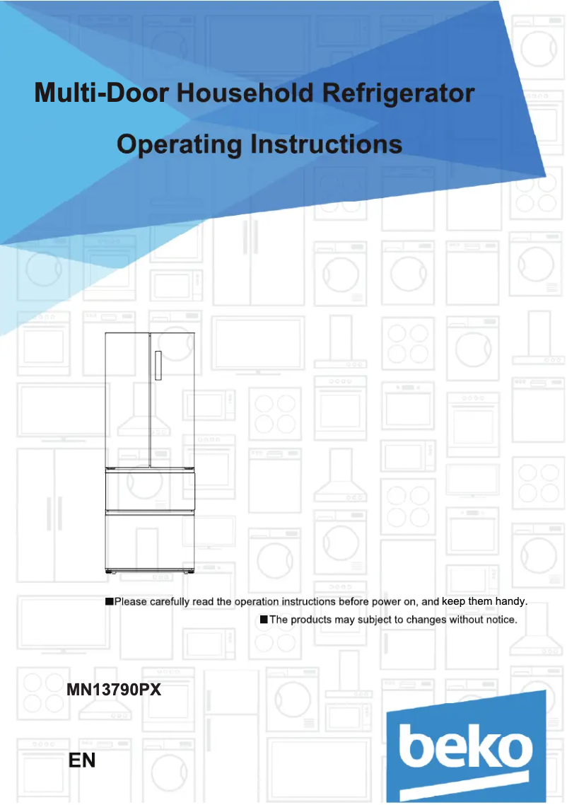 Page 1 de la notice Manuel utilisateur Beko MN13790B