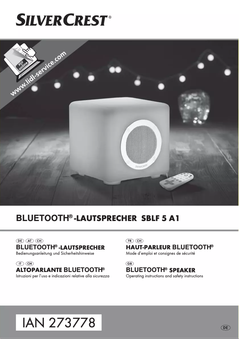 Página 1 del manual Manual de usuario SilverCrest SBL 3.0 A1