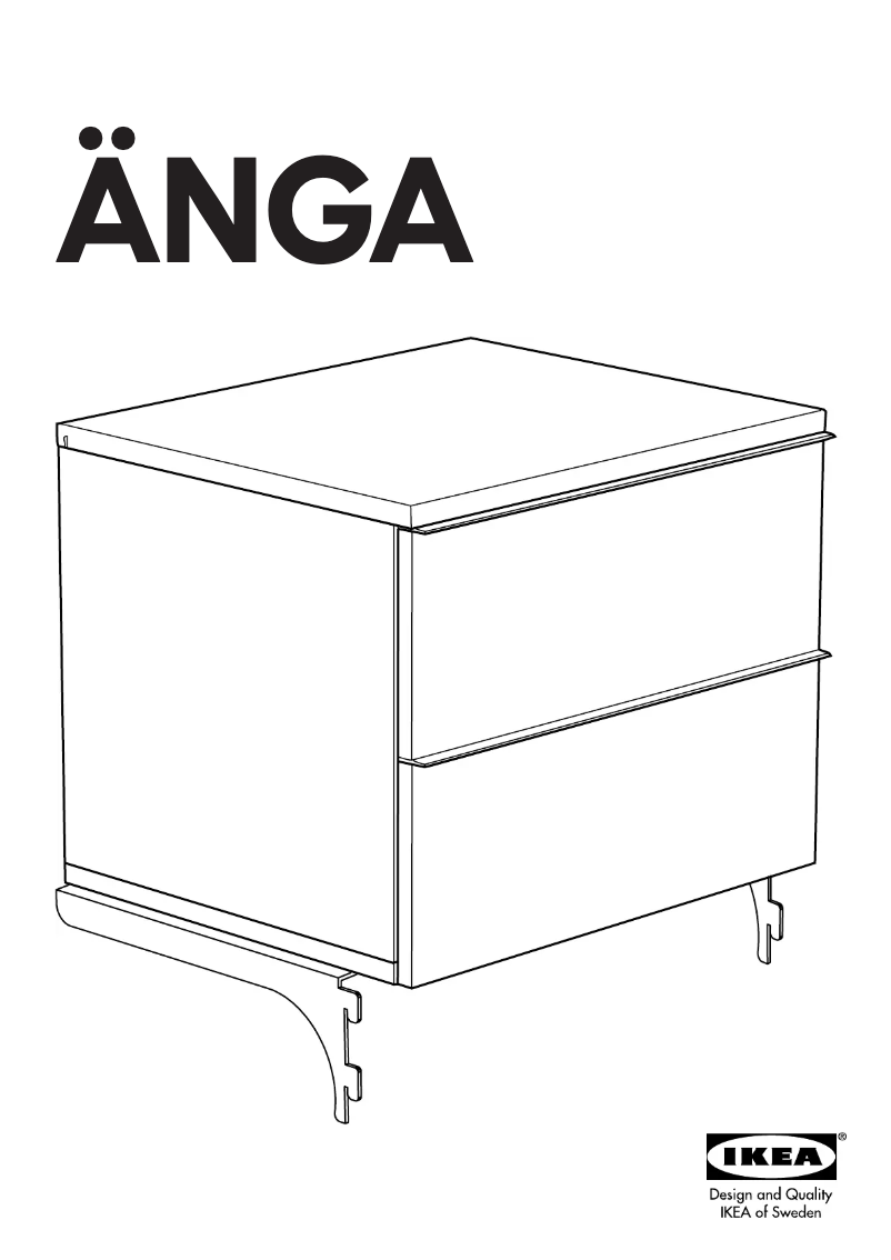 Image de la première page du manuel de l'appareil ANGA (2 drawers)