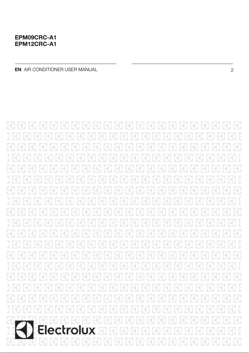 Page n°1 - Manuel utilisateur Electrolux EPM09CRC-A1