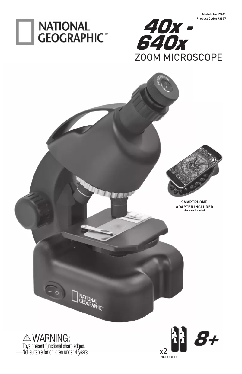 Image de la première page du manuel de l'appareil Zoom Microscope