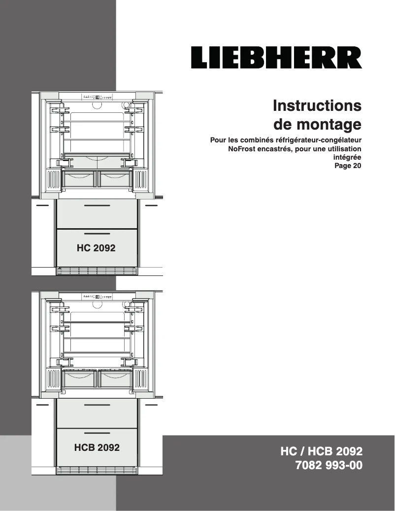 Page n°1 - Guide d'installation Liebherr ECN 6256