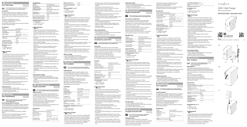 Page 1 de la notice Manuel utilisateur Nedis WCPD65W105WT