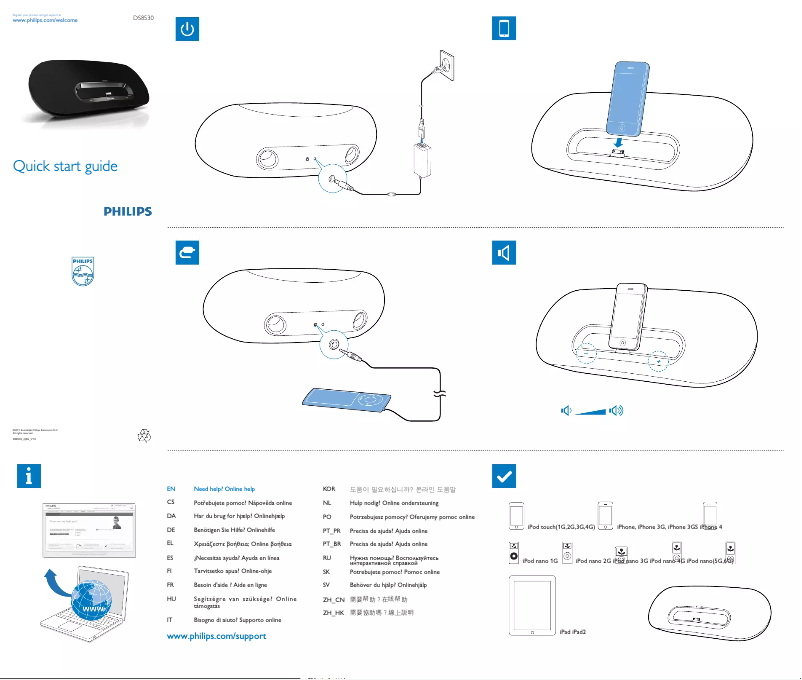 Page 1 de la notice Manuel utilisateur Philips DS8530