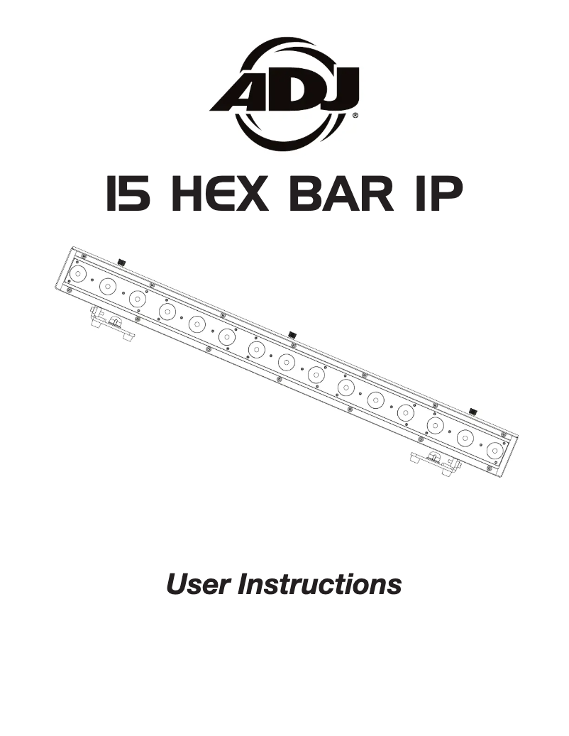 Image de la première page du manuel de l'appareil 15 HEX BAR IP