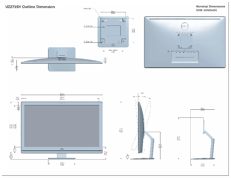 Page 1 de la notice Manuel utilisateur Dell UltraSharp UZ2715H