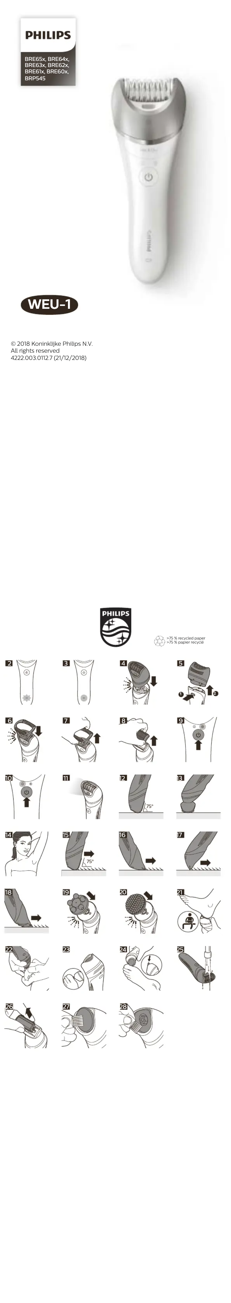 Page n°1 - Manuel utilisateur Philips Satinelle Advanced BRP545