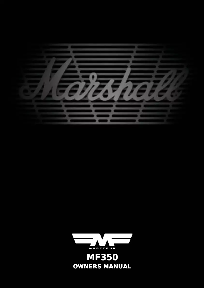 Página 1 del manual Manual de usuario Marshall MF350