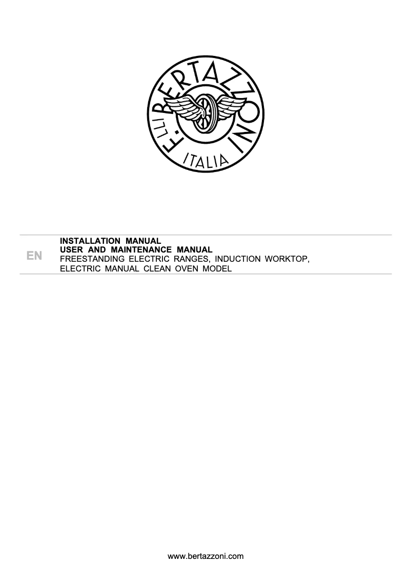 Page n°1 - Guide d'installation Bertazzoni MAS304INMBIV