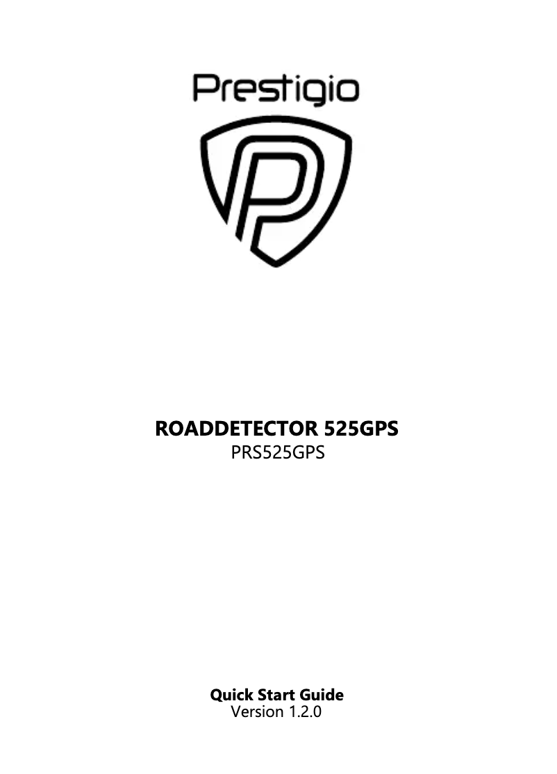 Image de la première page du manuel de l'appareil RoadDetector 525GPS