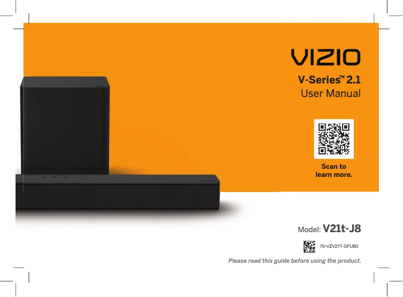 Image de la première page du manuel de l'appareil V20-J8