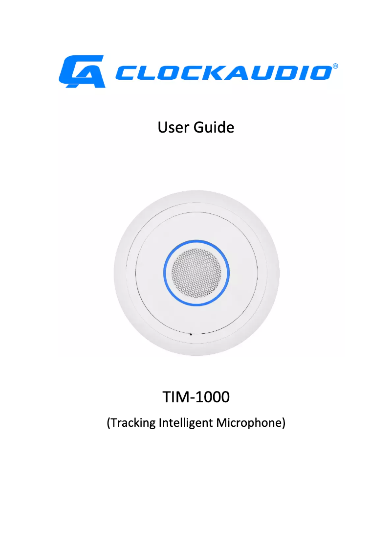 Image de la première page du manuel de l'appareil TIM-1000-CM