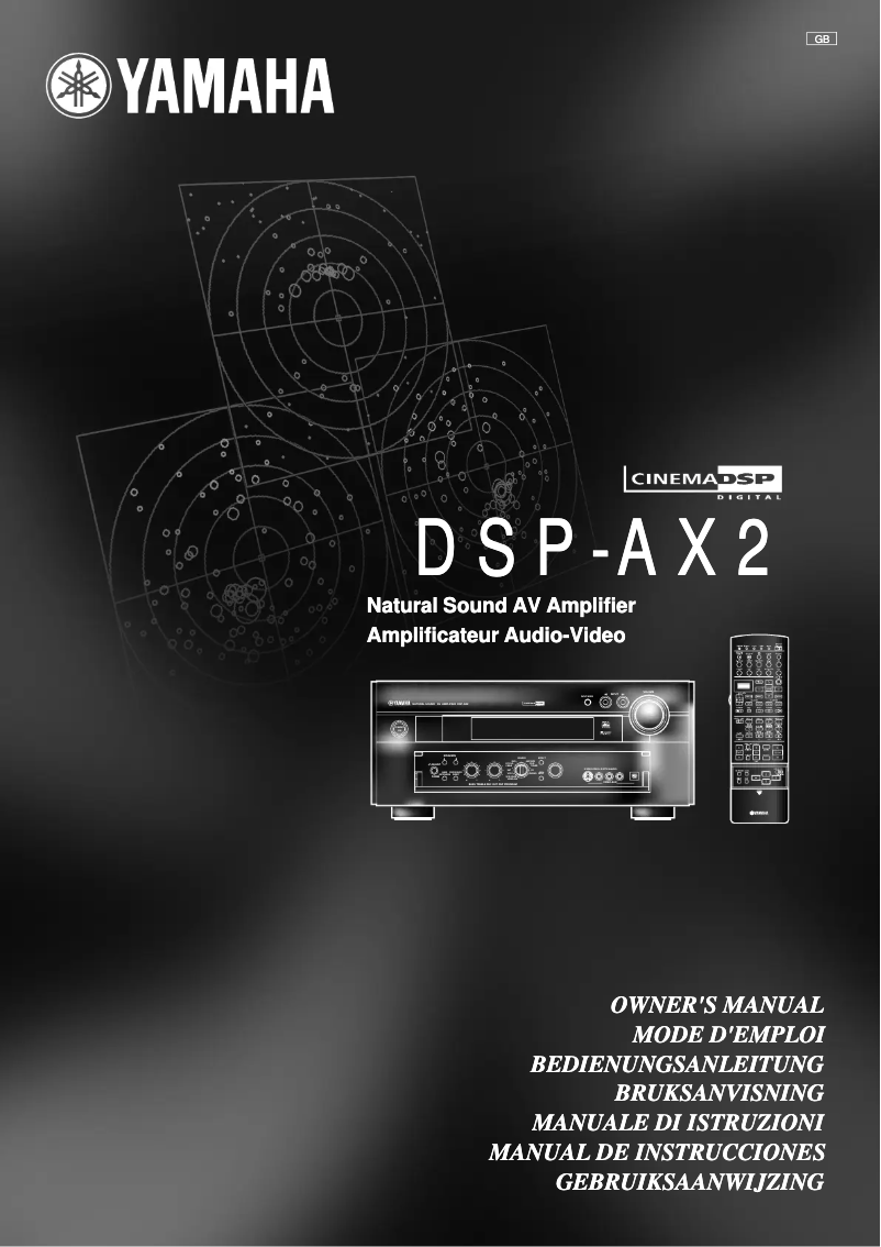 Page n°1 - Manuel utilisateur Yamaha DSP-AX2