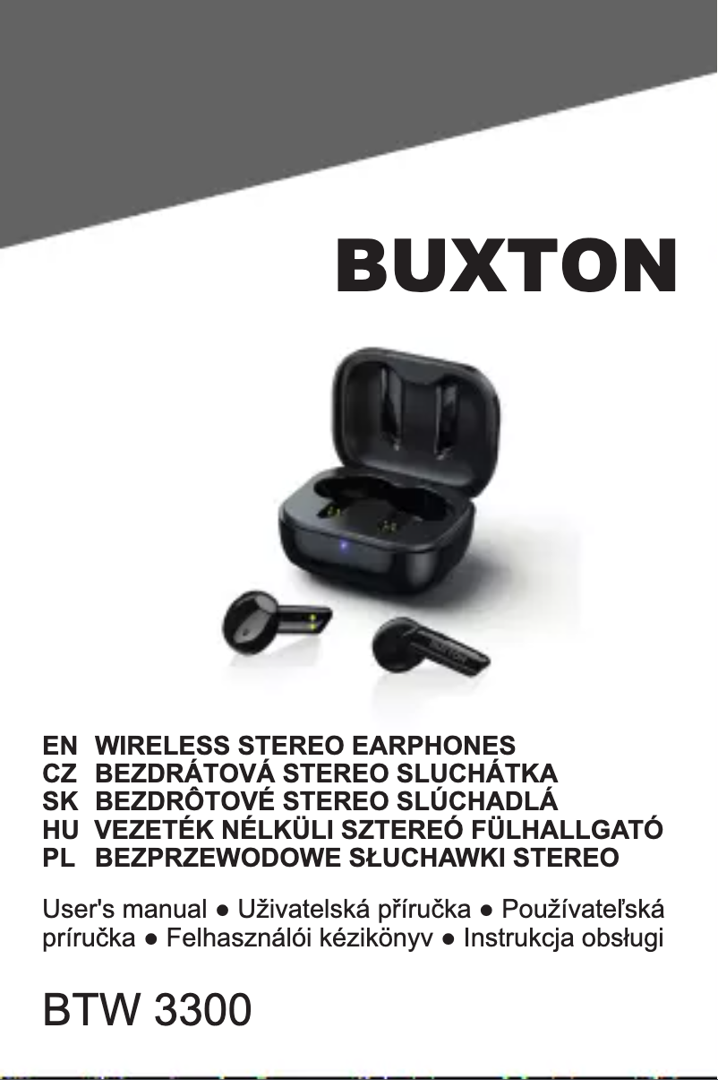 Page 1 de la notice Manuel utilisateur Buxton BTW 3300