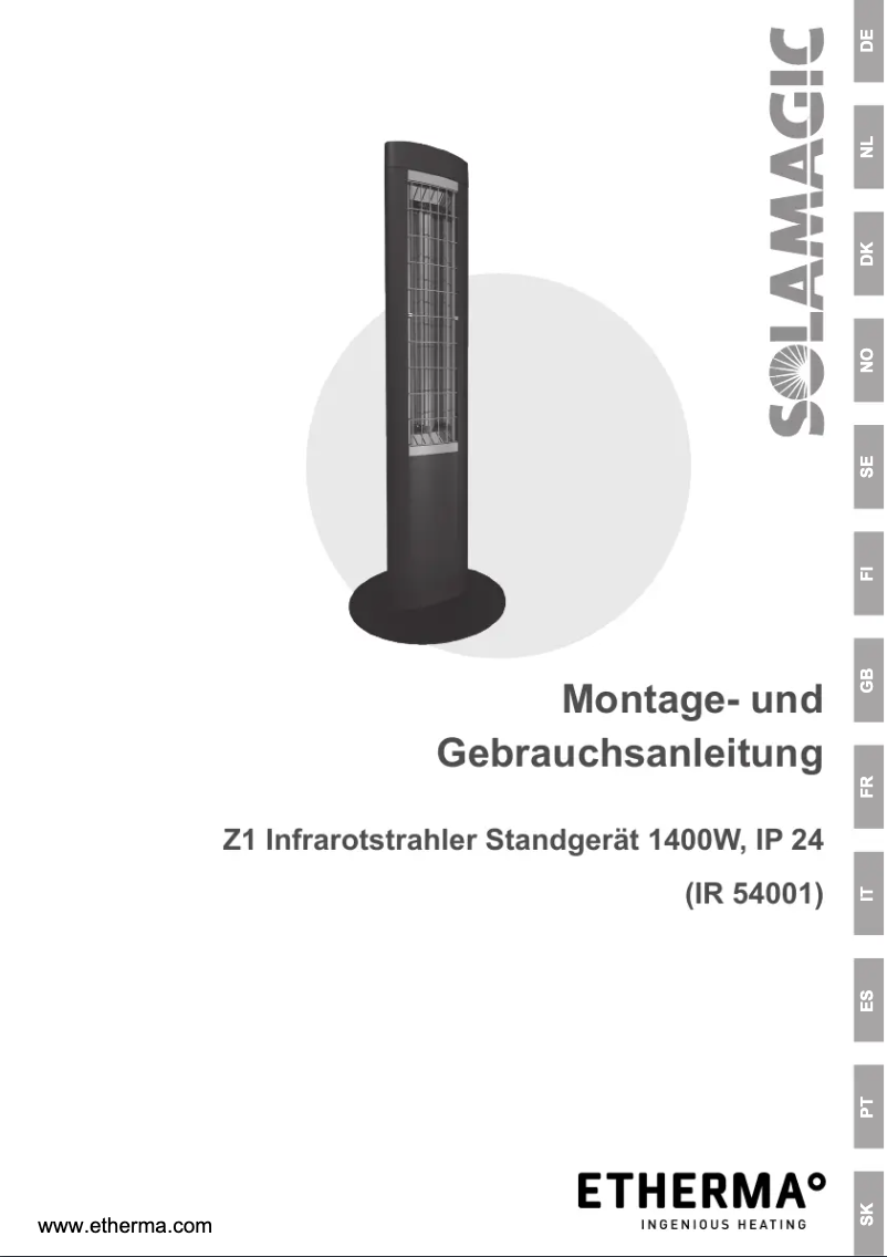 Page 1 de la notice Manuel utilisateur Solamagic Z1