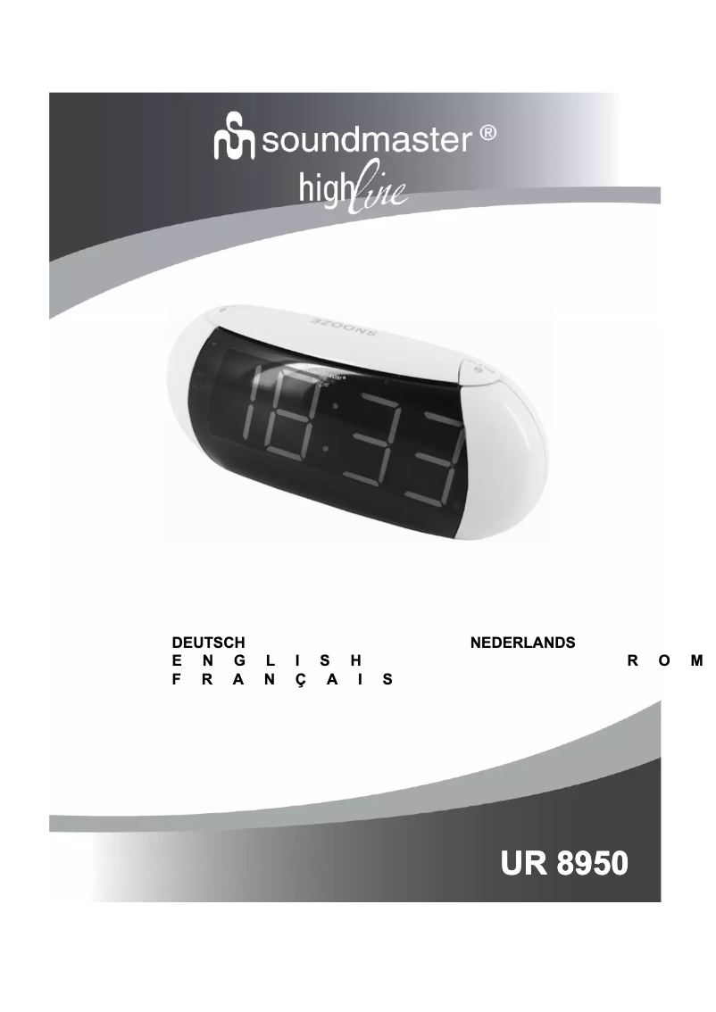 Page 1 de la notice Manuel utilisateur Soundmaster UR8950