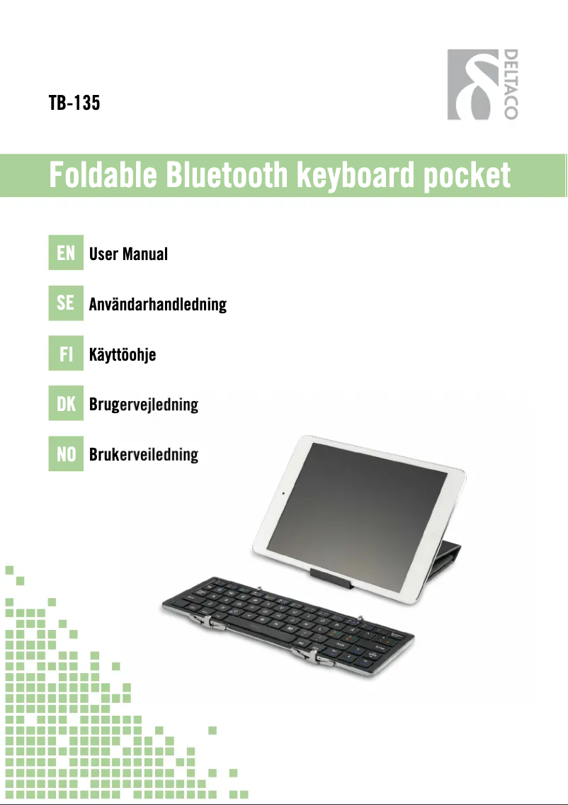 Page 1 de la notice Manuel utilisateur Deltaco TB-135