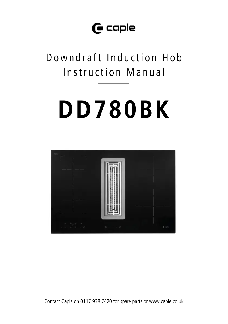 Page 1 de la notice Manuel utilisateur Caple DD780BK