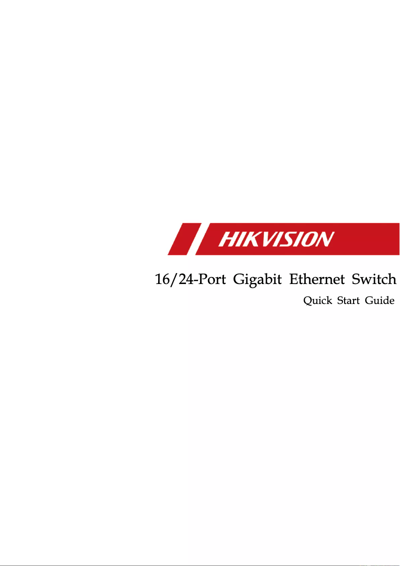 Page n°1 - Manuel utilisateur Hikvision DS-3E0524TF