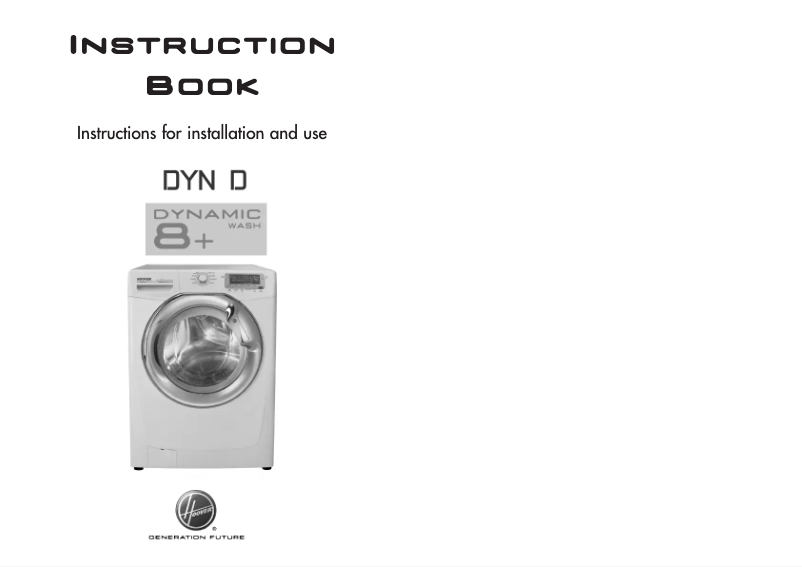 Page n°1 - Manuel utilisateur Hoover DYN 8164D-80