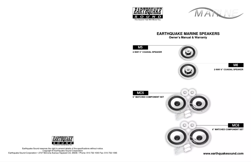 Página 1 del manual Manual de usuario Earthquake Sound MC6
